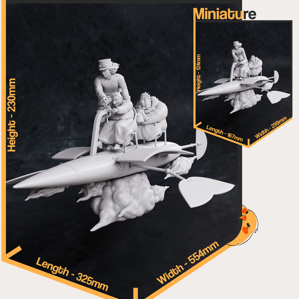 Howl's Moving Castle Fly Copter Garage kit