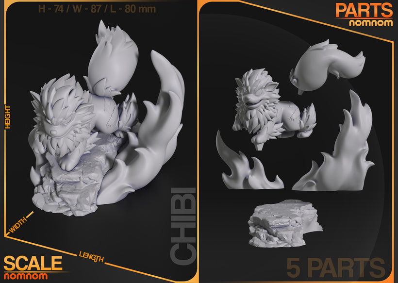 Pokemon Chibi Arcanine Garage Kit