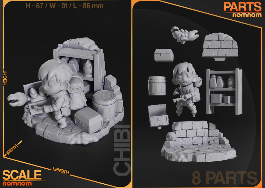 Delicious In Dungeon Chibi Chilchuck Garage Kit