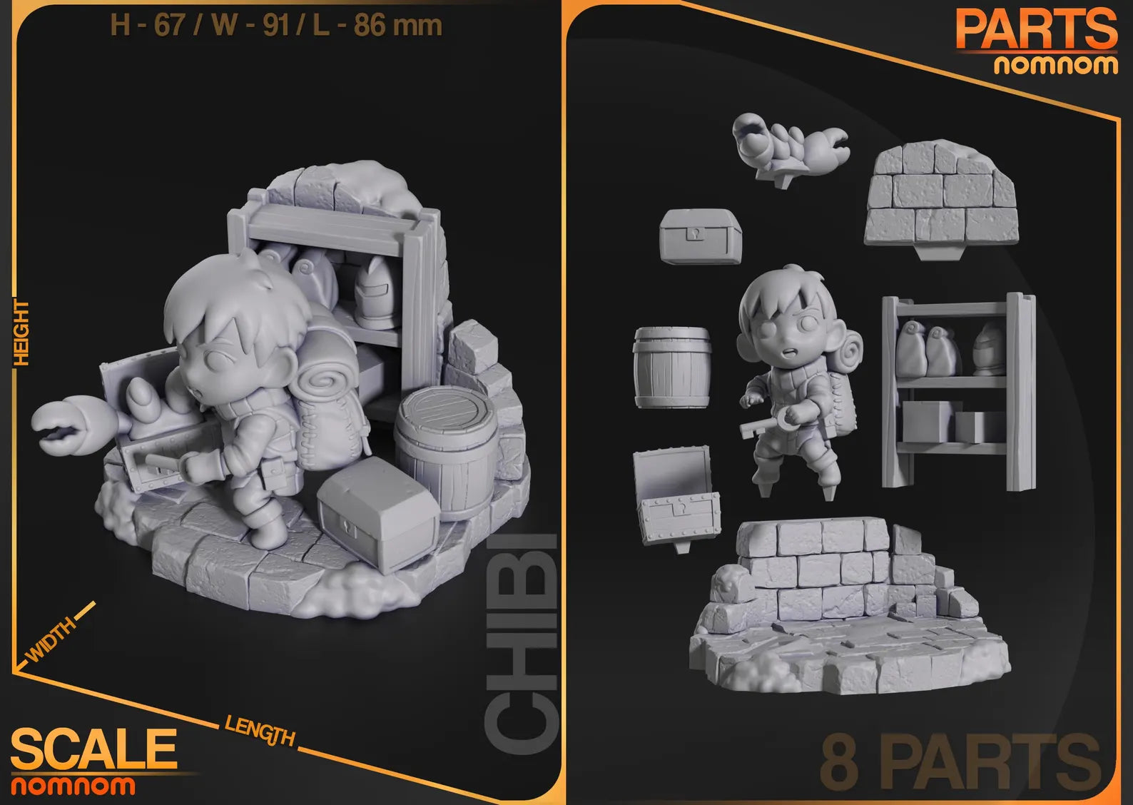 Delicious In Dungeon Chibi Chilchuck Garage Kit