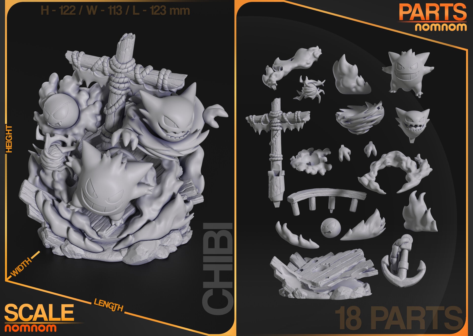 Pokemon Ghost Type Diarama Garage Kit