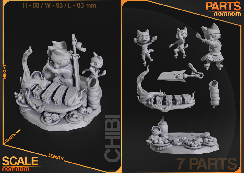 Monster Hunter Chef Meowscular Garage Kit